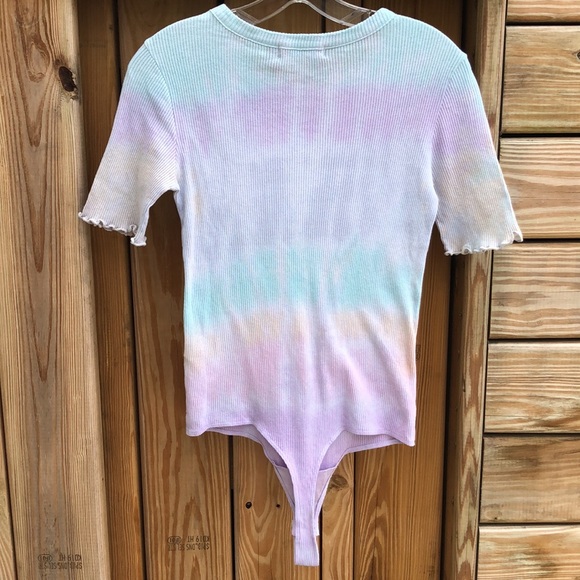 NWOT! - n:PHILANTHROPY Suri Pastel 100% Cotton Tie Dye Short Sleeve Bodysuit - Picture 7 of 10